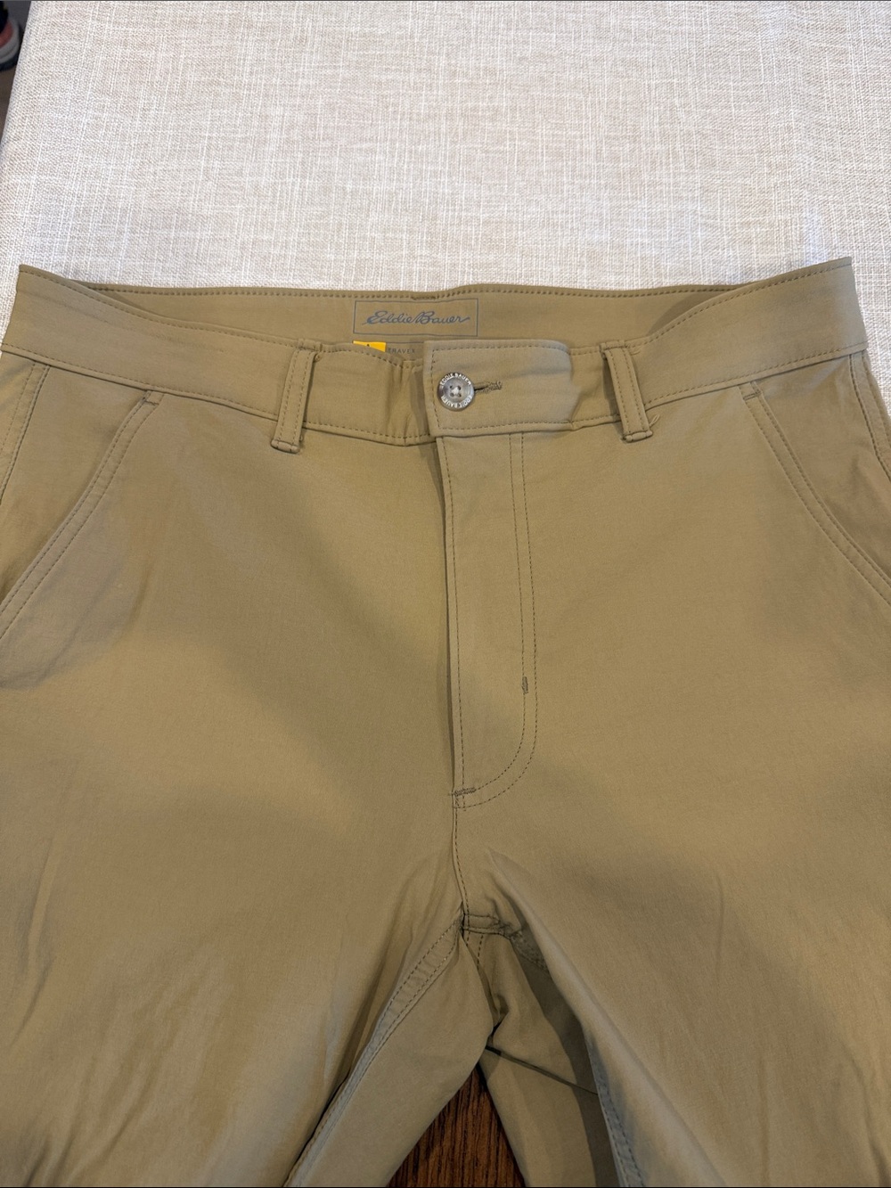 Eddie Bauer Men's Flat-Front Pants in Khaki